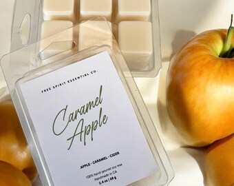 Cera de manzana y caramelo: cera de soja vertida a mano, aroma otoñal