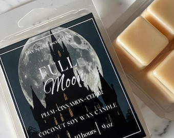 Pastillas de cera aromática de ciruela, canela y cedro: Envases de cera de soja con aroma a Halloween