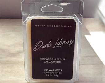 Cera de soja fundida Dark Library: palisandro, cuero y sándalo