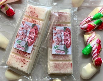Peppermint Cotton Candy Soy Wax Melt Snap Bar – Handmade Holiday Scent