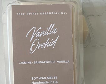 Pastillas de cera de soja con aroma a orquídea y vainilla – Jazmín, sándalo, vainilla (68 g)