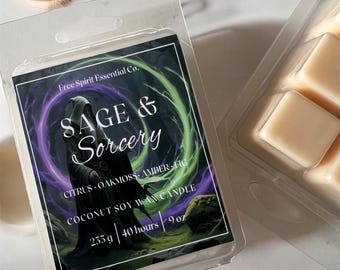 Pastillas de cera Sage & Sorcery – Aroma a cítricos, musgo de roble, ámbar e higo