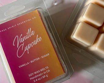 Pastillas de cera aromáticas con aroma a pastel de vainilla – Cera de soja de repostería gourmet