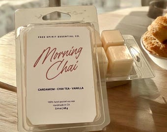 Morning Chai Wax Melt: Spiced Vanilla, Cardamom (2.4 oz)