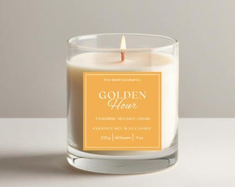 Vela de soja y coco Golden Hour: mandarina y sal marina - 250 ml