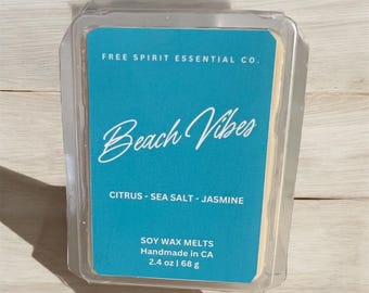 Cera de soja derretida Beach Vibes: sal marina, cítricos y jazmín