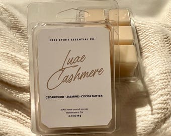 Cera de cachemira de lujo: jazmín, cedro y manteca de cacao - Cera de soja