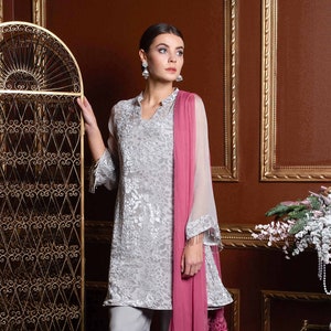 Angel - Pakistani Dress Clothes Fashion Woman Designer Party Casual Formal Luxury Pret Indian Pakistani Lengha Gharara Saree Shalwar Kameez