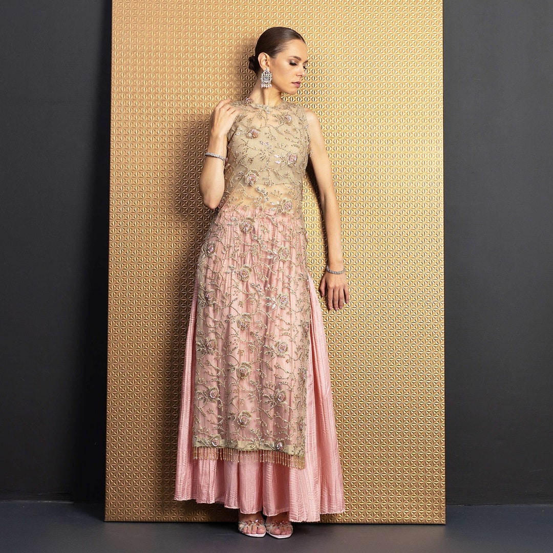 Beige pakistani dress hotsell