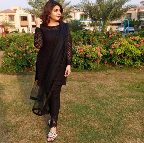 Mushq Georgette Pakistani Dress 3PCSET 2 COLORS – ISTEHYA