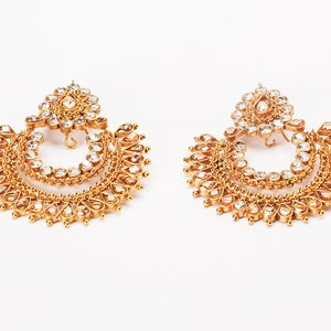Sunehri Kundan - Pakistani Ohrringe Set/ indische Ohrringe Set/ Pakistani Schmuck/ Indischer Schmuck/ Pakistani Hochzeit/ Indische Hochzeit/ Rose
