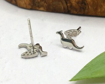 Puces d'oreilles dragon en argent sterling | Bijoux fantaisie mignons