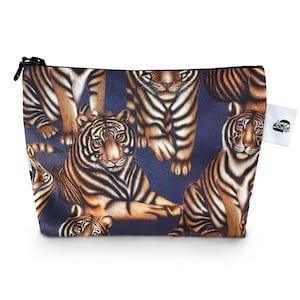 Tiger Samt Make-up Tasche