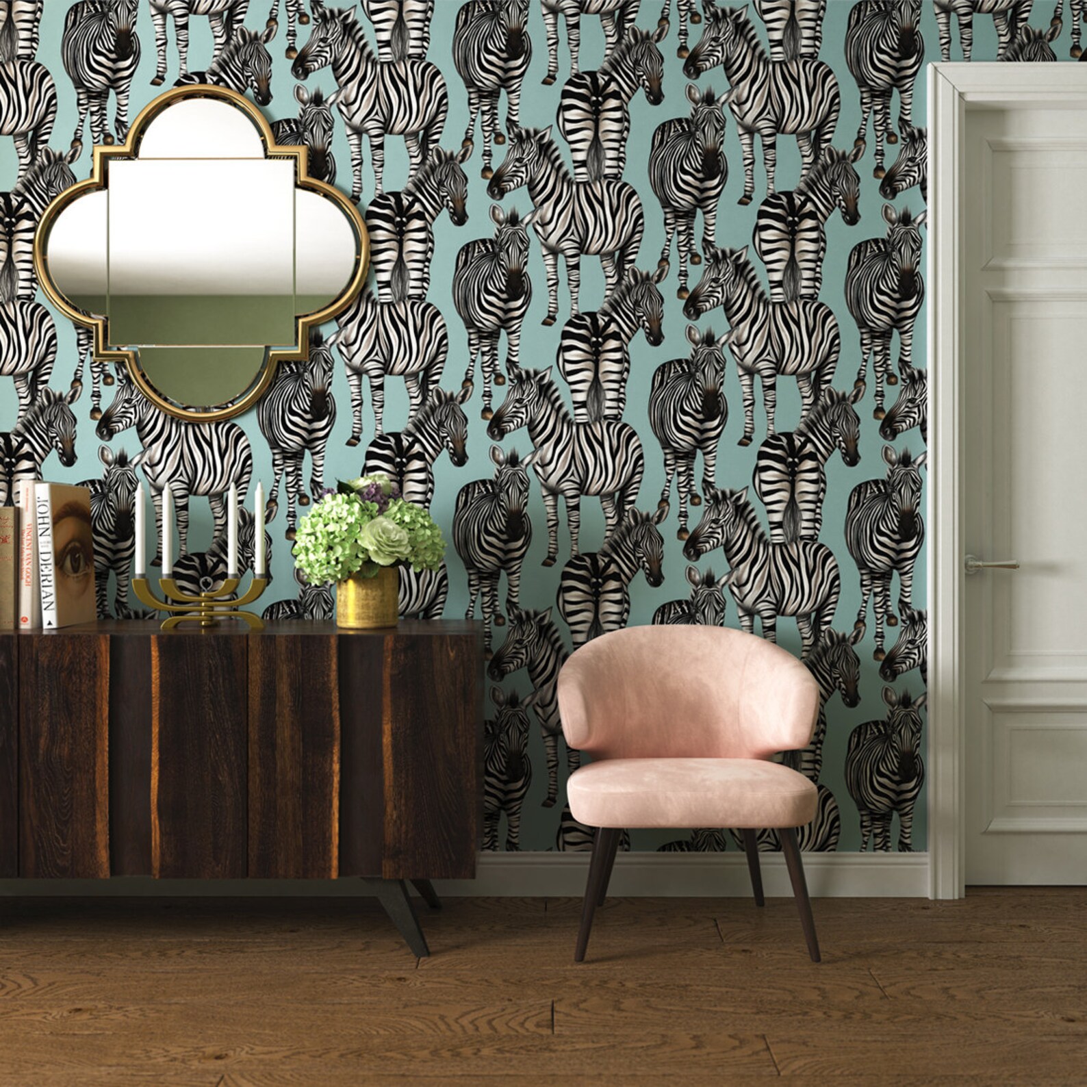 Zebras Wallpaper Etsy UK