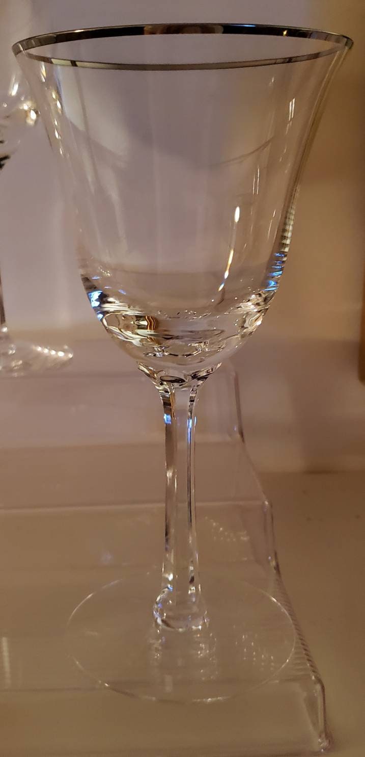 LENOX Crystal Stemware Maywood Platinum Trim Pattern Etsy