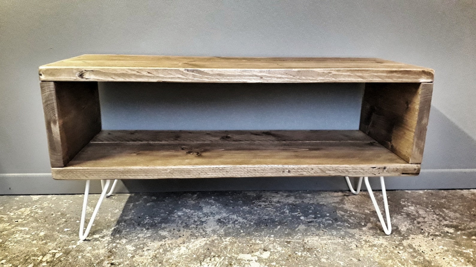 Reclaimed Retro TV Stand Hairpin Legs Media Unit FREE Etsy UK