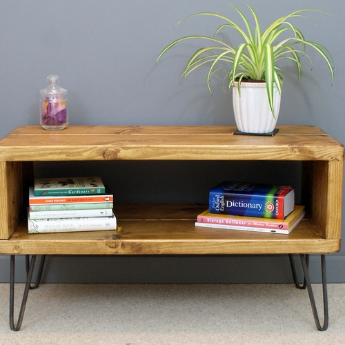Reclaimed Retro TV Stand Hairpin Legs Media Unit FREE Etsy UK