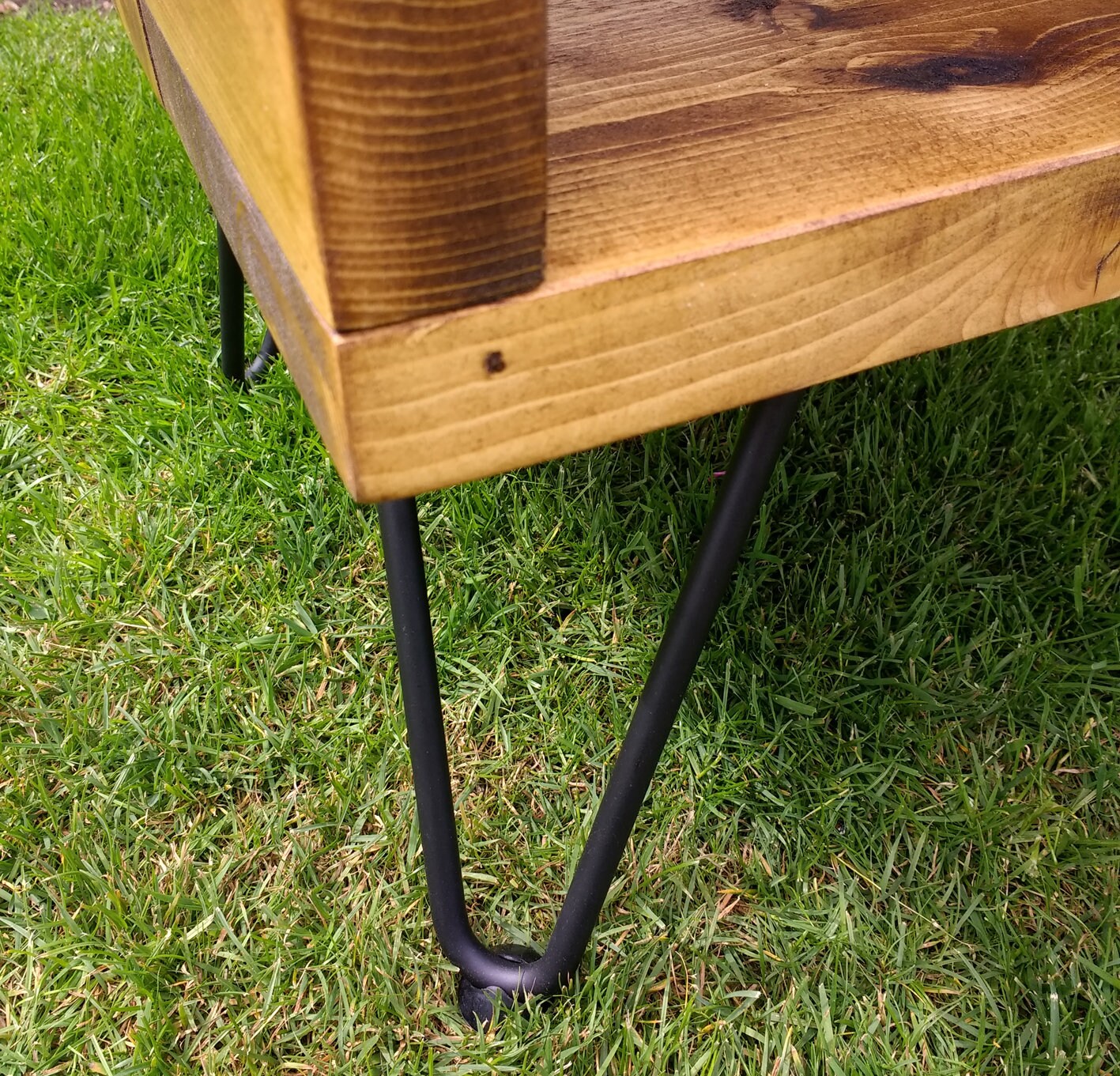 Reclaimed Retro Side Table/bedside Table Hairpin Legs FREE Etsy UK