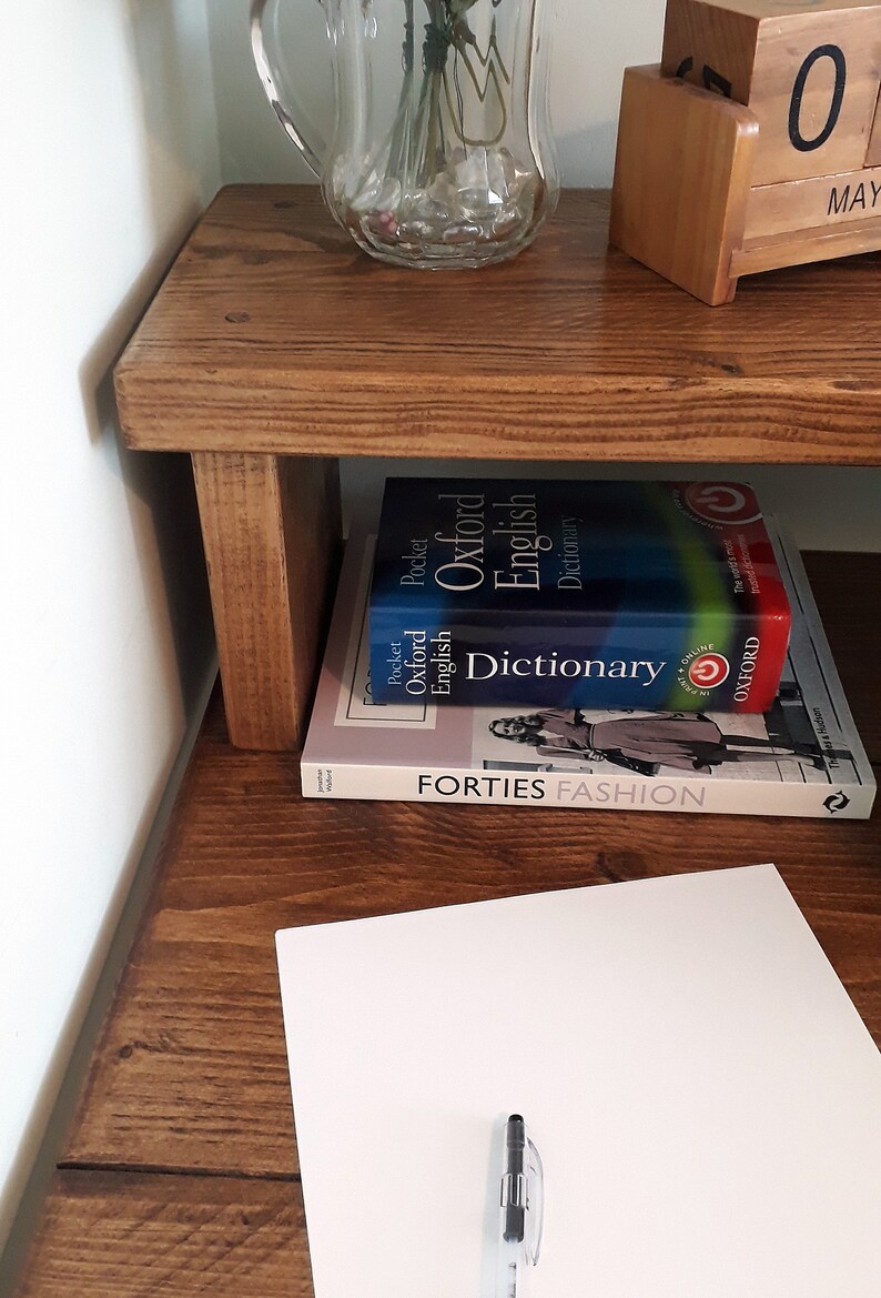 Rustic Reclaimed Hairpin Leg Desk With Shelf Etsy UK