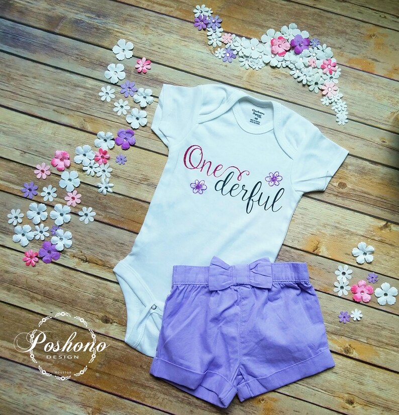 Unique Onesie Onederful Birthday First Birthday 1st Birthday Birthday Outfit One Year Old Cute Onesie Personalized Onesie Onederful