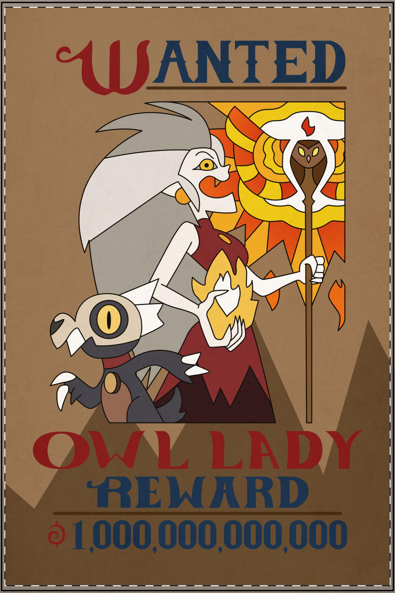 The Owl House - Wanted: Owl Lady Satin Posters - Etsy