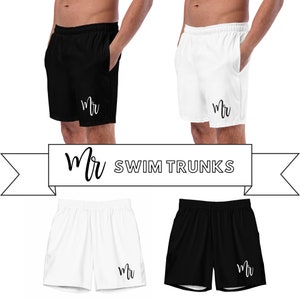 Honeymoon & Mr Honeymoon Swim Swimwear: UV Protection Trunks for Beach Vacation