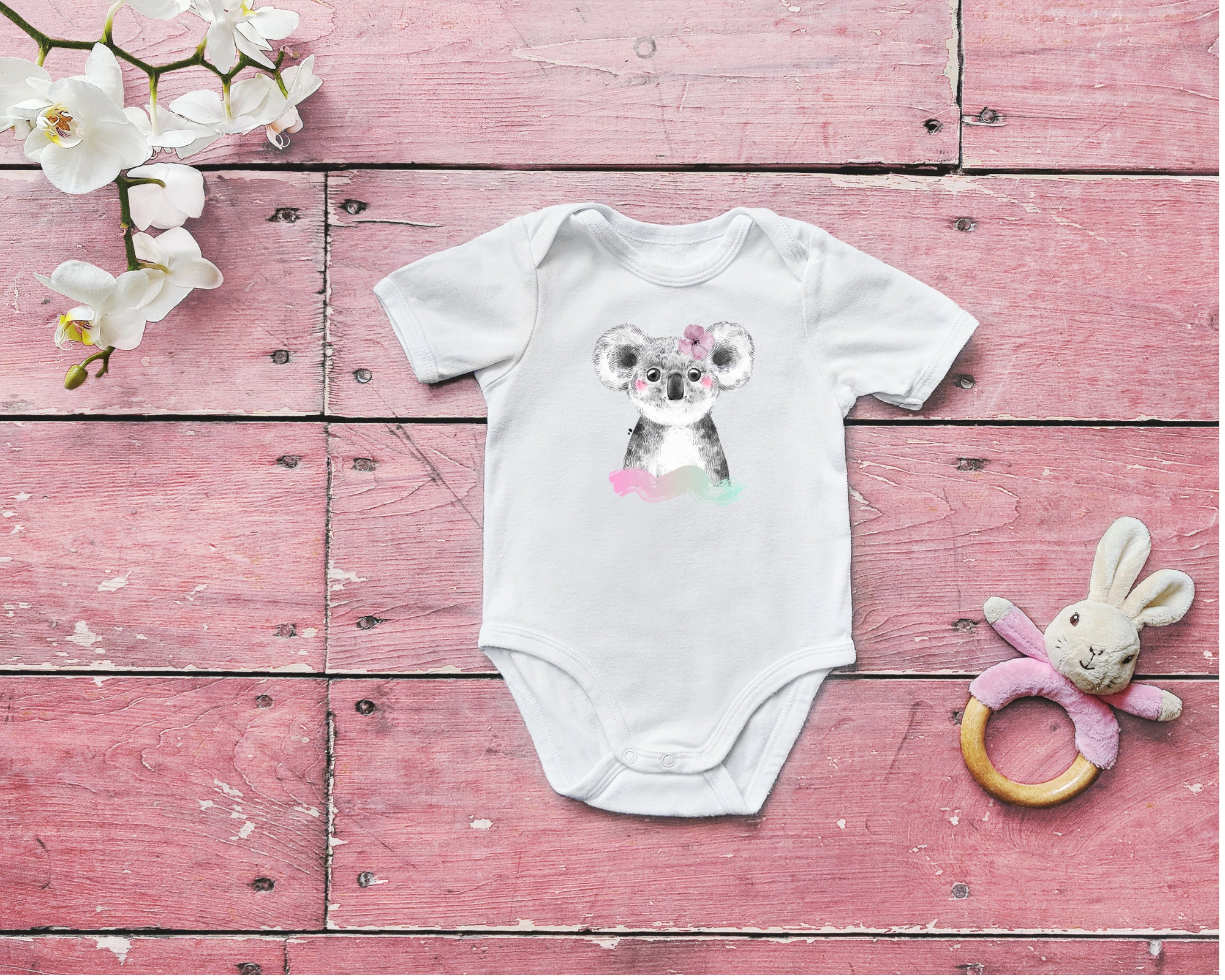 Cute Koala Bodysuit / Koala Baby Clothes / Infant Snap Suit / Etsy