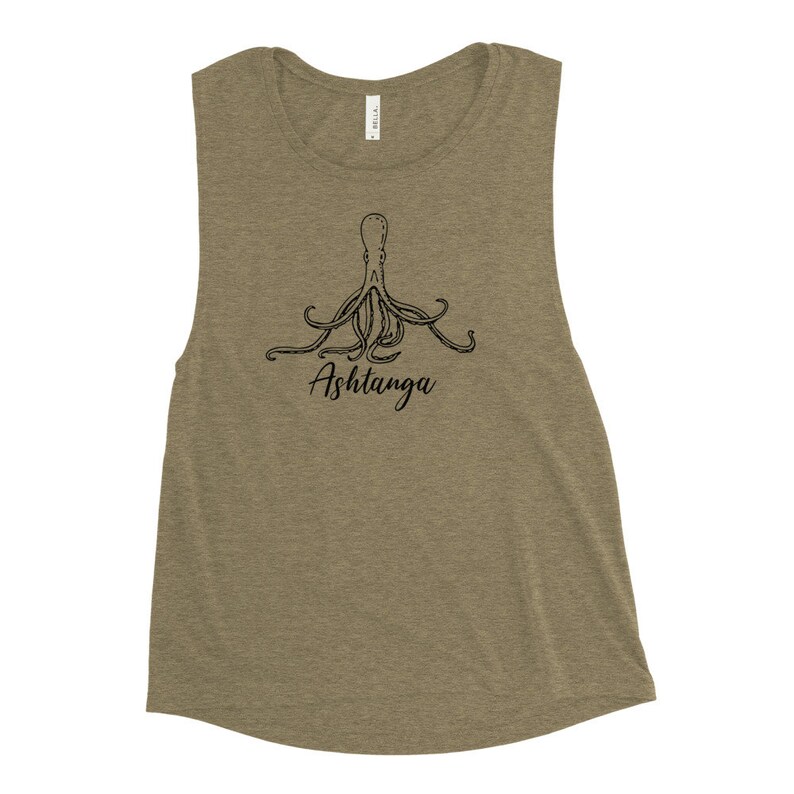 Namaste Yoga Shirt Ashtanga Yoga Muscle Tank with Octopus Graphic Summer Vacay Yoga Shirt Eightfold Path Graphic Tee Spiritual Gift Idea