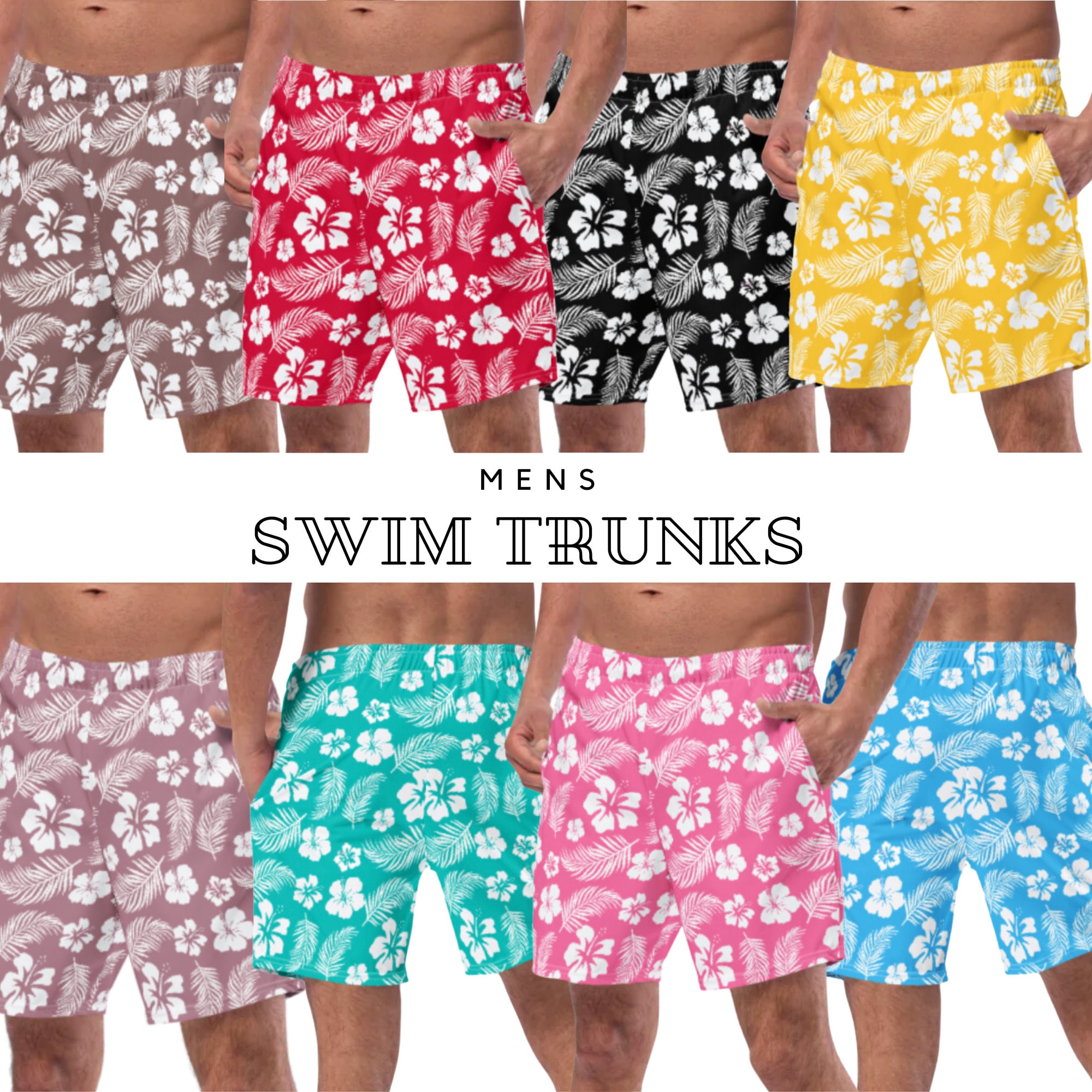 Matching Couples Swimsuits. His & Hers Couples Poolside. Honeymoon