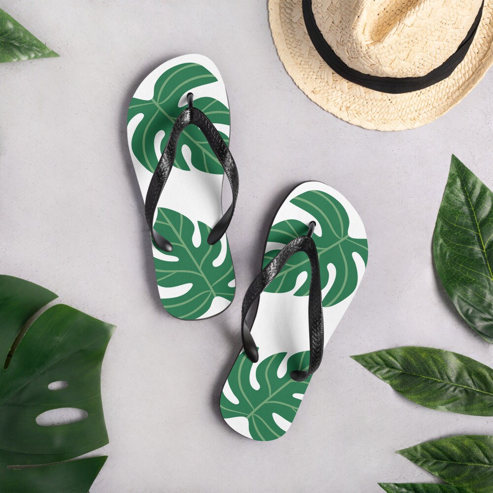 Flip flops with palm tree deals logo