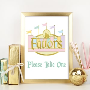 Magical Disneyland Birthday Sign - Theme Park Pastel Party - Favors - Retro Vintage Classic Mickey - Table Sign -Printable -Party Decor