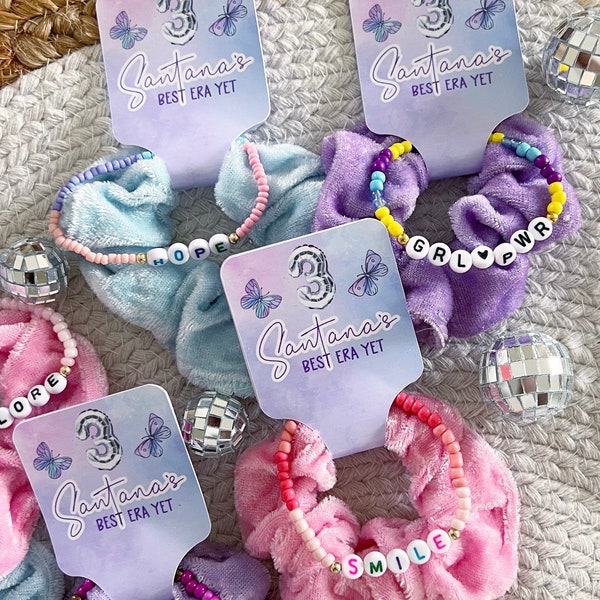 Birthday Era Scrunchie Friendship Bracelet Party Favors - Birthday Version - Favors - Birthtay - It's me hi im the birthday girl its me