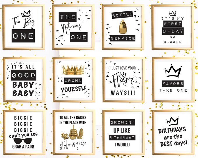 Big ONE First Birthday Image, Biggie Smalls 1st Birthday Photo With ...