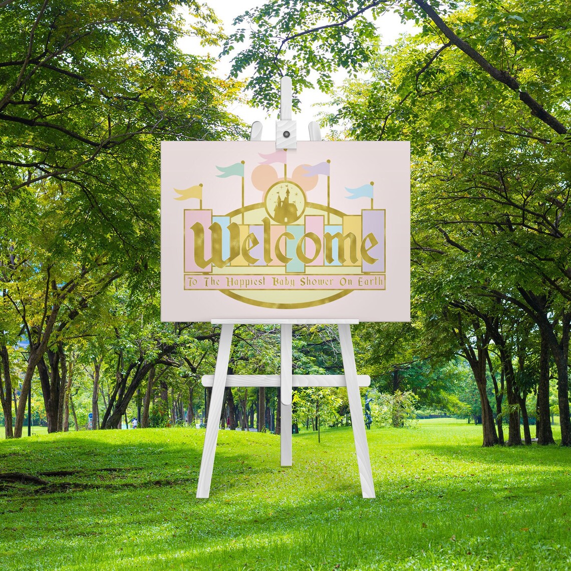 Magical Baby Shower Disneyland Sign Vintage Mickey Etsy