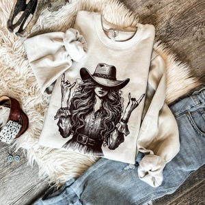 Cool Cowgirl Sweatshirt, Western Sweatshirt, Cowgirl Country Sweatshirt
