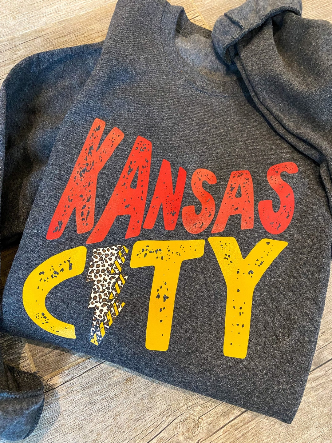 Kansas City Crew Neck Sweatshirt, KC Sweatshirt, Kansas City Chiefs - Etsy