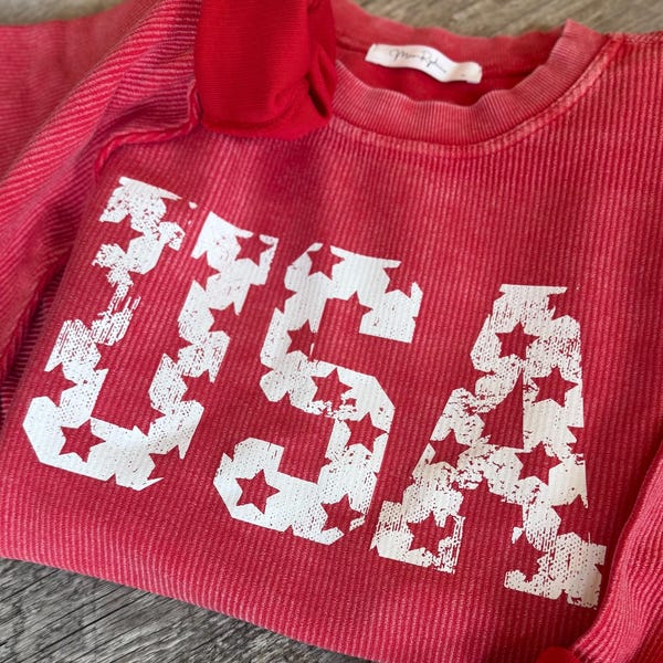 Sudadera vintage lavada con estampado estadounidense, cuello redondo acanalado extragrande con motivos patrióticos, jersey retro del 4 de julio, sudadera acogedora con estampado americano. Regalo ideal.