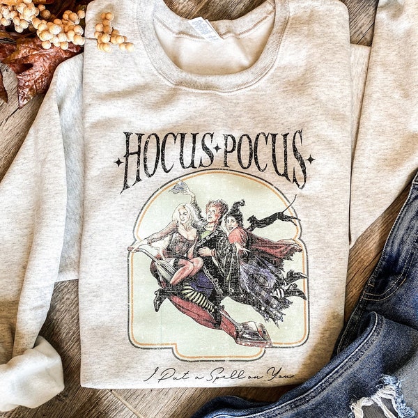 Retro Hocus Pocus Sweatshirt, Sanderson Pullover Sweatshirt, Halloween Sweatshirt