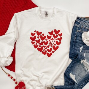 Hearts in Heart Sweatshirt, Valentines Day Shirt, Love Shirt, Valentines Gift