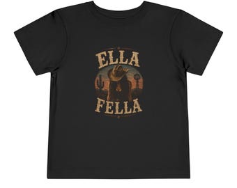 Kleinkind Ella Fella Cowboy Grafik T-Shirt | Western Shirt für Kinder
