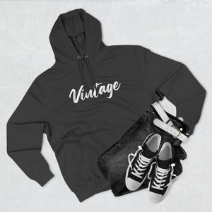 Vintage-Inspired Fleece Hoodie for Cozy Style, Casual Wear, Gift for Him/Her, Fall/Winter Fashion, Trendy Streetwear