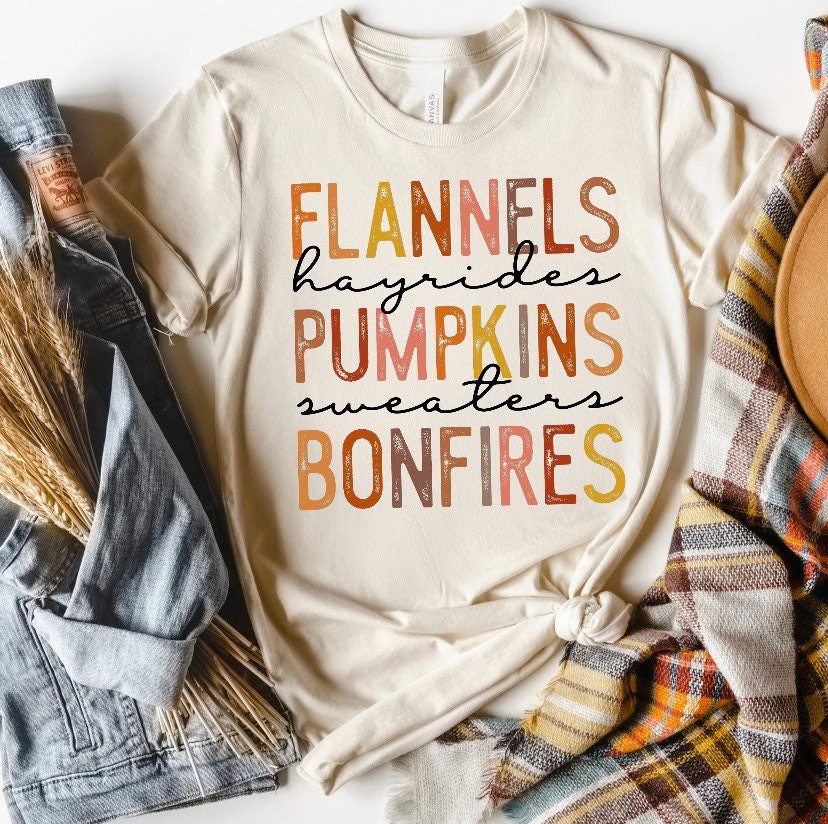 Discover Flannels Hayrides Pumpkins Sweaters Bonfires Sweatshirt