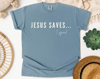 Faith-Inspired Unisex T-Shirt - Jesus Saves, Christian Tee, Casual Wear, Gift for Believers, Spiritual Apparel
