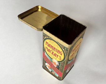 Manning and Mackay's Cough Drops Tin. Vintage kitchenware tin.