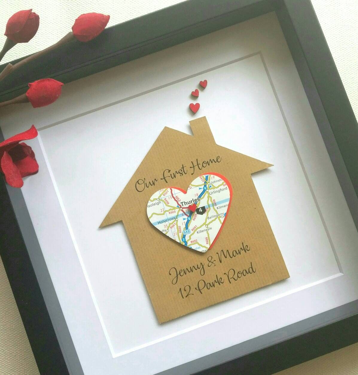 personalised House Warming Gift New Home Keepsake Wedding First Moving Card BIG