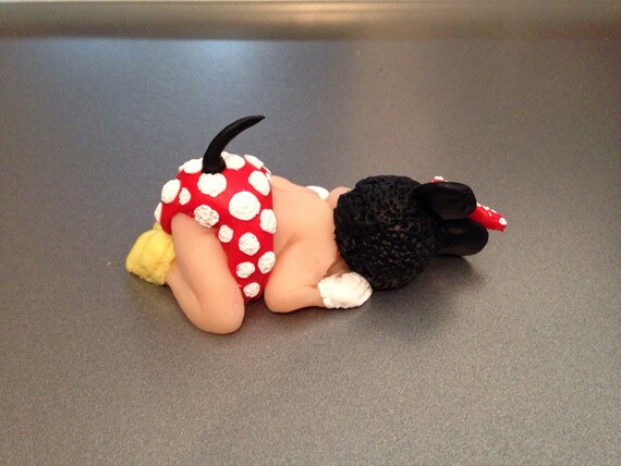 Ooak 2 5 Minnie Mouse Dort Bebe Polymere Pate Cake Etsy