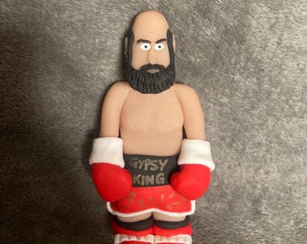 Figura personalizada de Tyson Fury de boxeo de 7,6 cm, 11,4 cm y 15,2 cm para tarta.