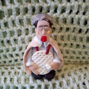 Alan Partridge - 3&quot; / 4.5&quot; / 6&quot; - Bathroom Zombie Custom Figurine Figure Cake Topper