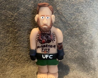 UFC - Figura personalizada de Conor McGregor de 7,6 cm, 11,4 cm y 15,2 cm para tarta
