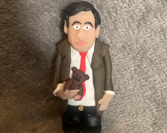 Figura personalizada de Mr. Bean y Teddy (7,6 cm, 11,4 cm y 15,2 cm) para tarta